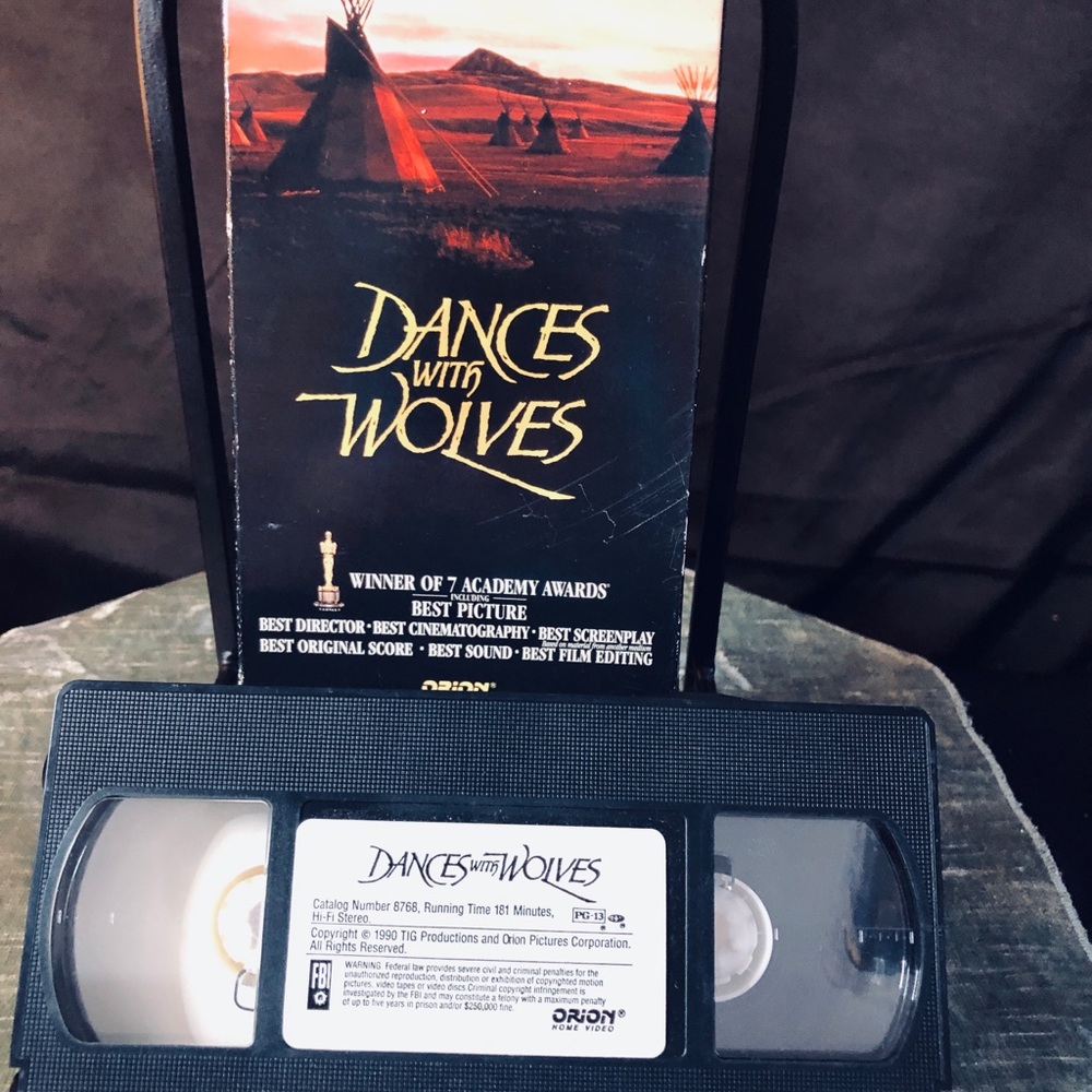 Dances With Wolves VHS Tape - Black